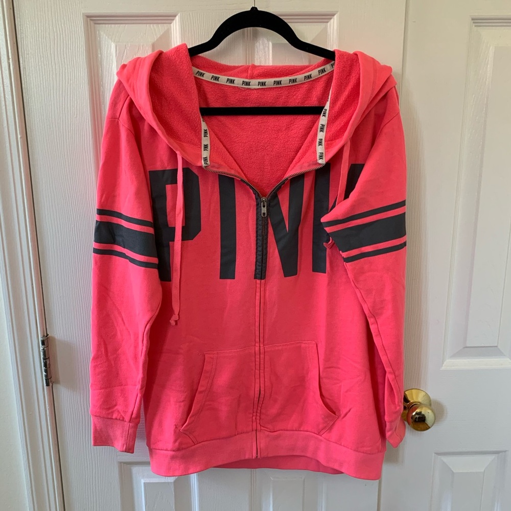 PINK by Victoria Secret Zip up Oversized Hoodie